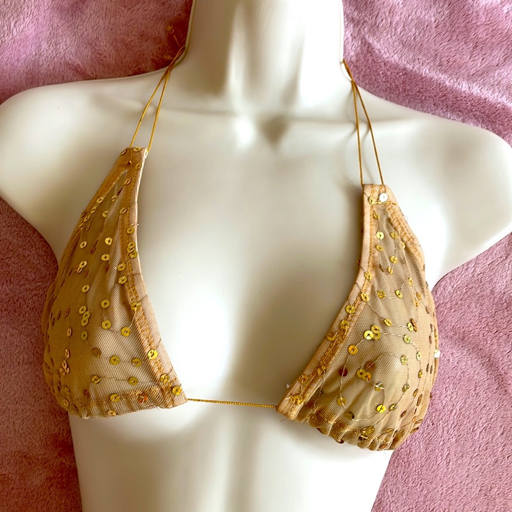 Colleen Kelly Micro Gold String Bikini. Size L - image 3